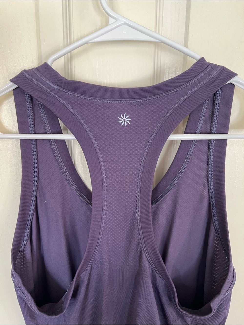 Athleta Eggplant Purple Seamless Mesh Racerback Tank - Picture 7 of 8